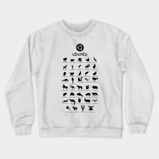 ubuntu releases pets 2023 black edition Crewneck Sweatshirt